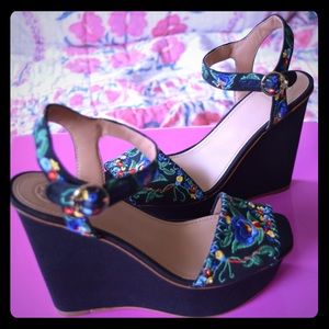 NWOT Tory Burch Sonoma Platform Wedges